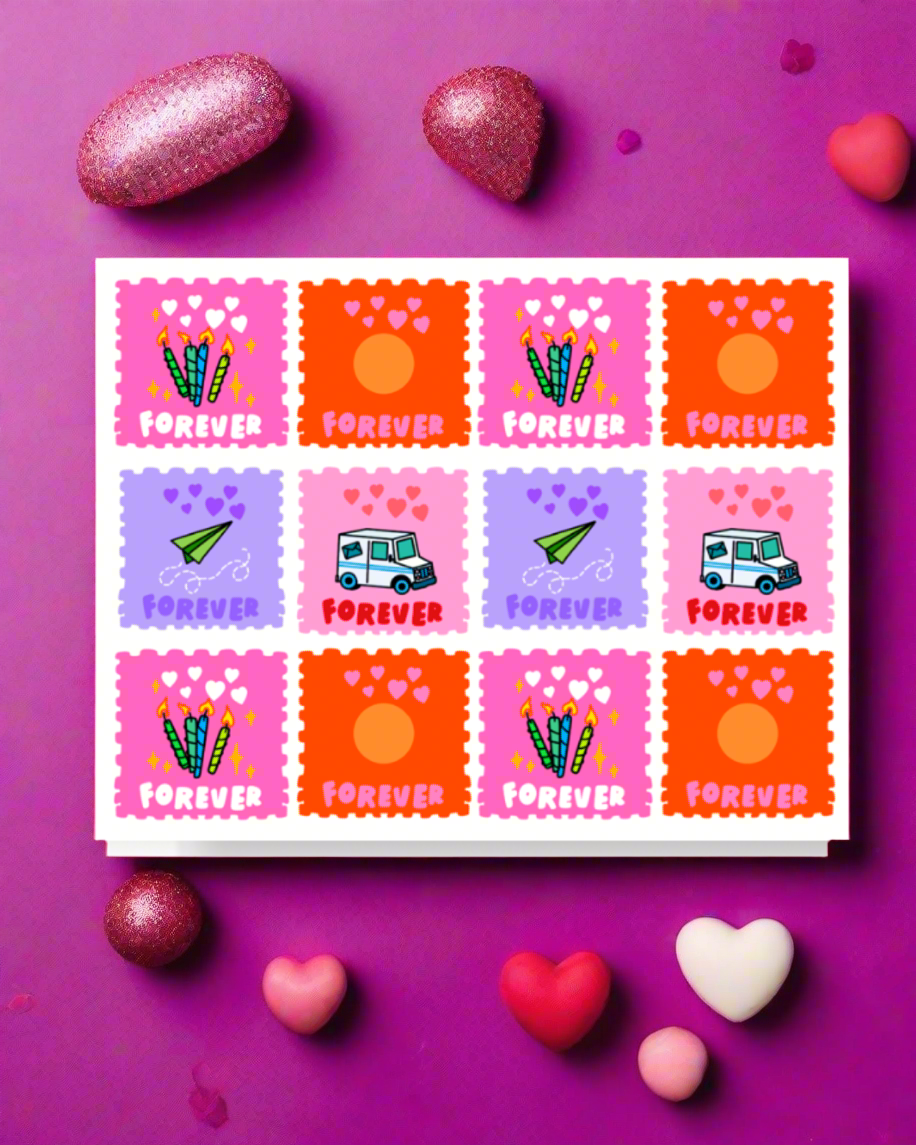 Happy Birthday Stamps Card