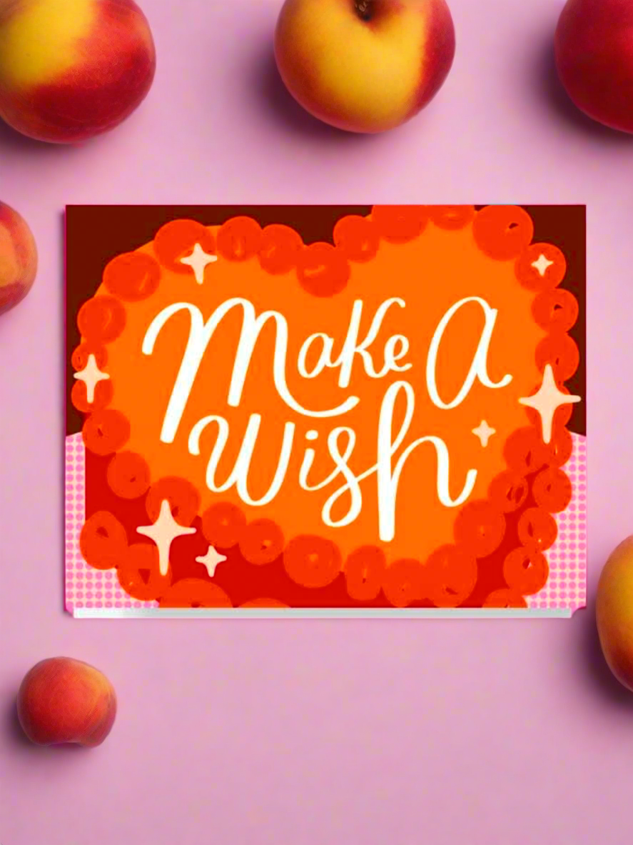 Make A Wish Fall Birthday Cake Card
