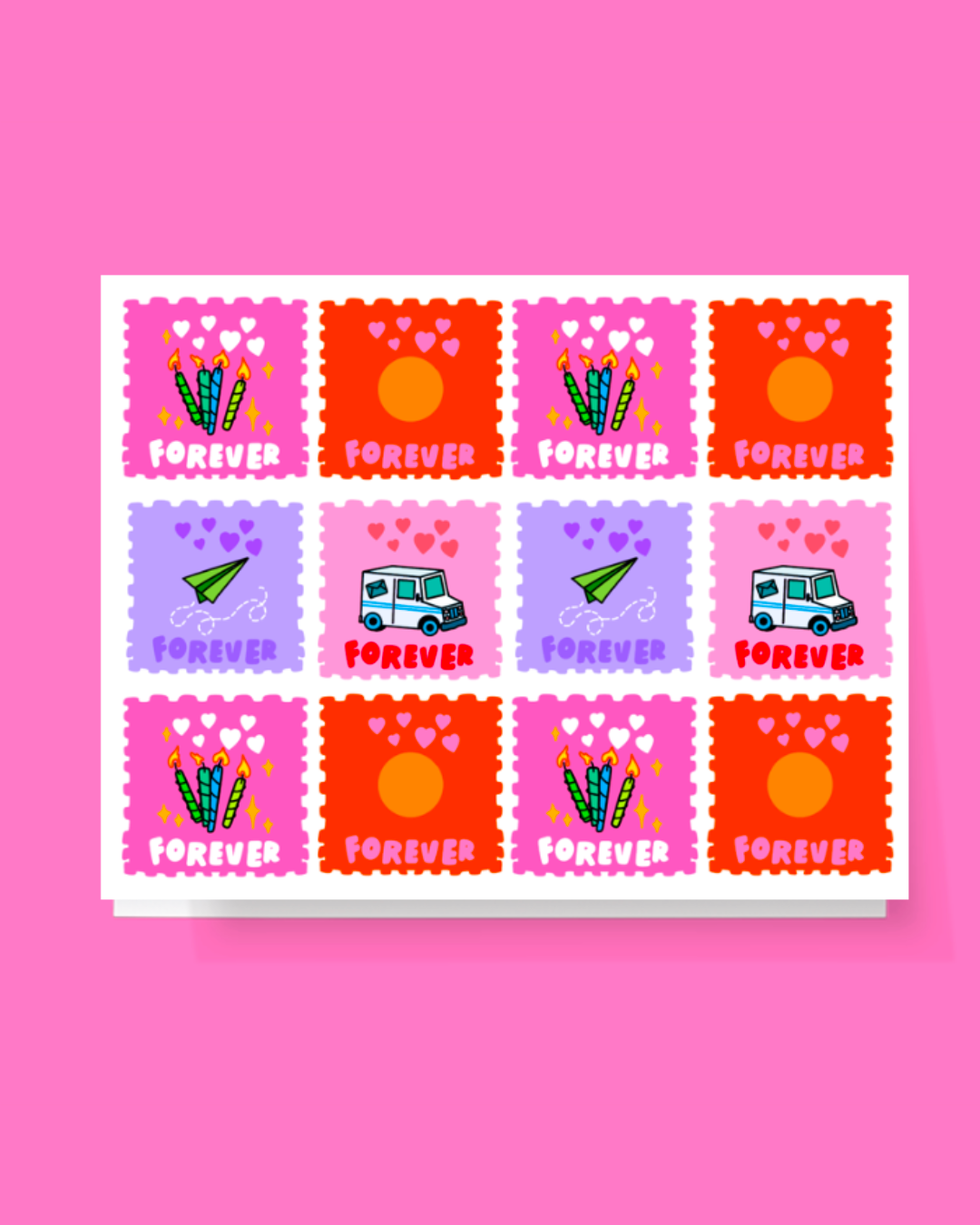 Happy Birthday Stamps Card