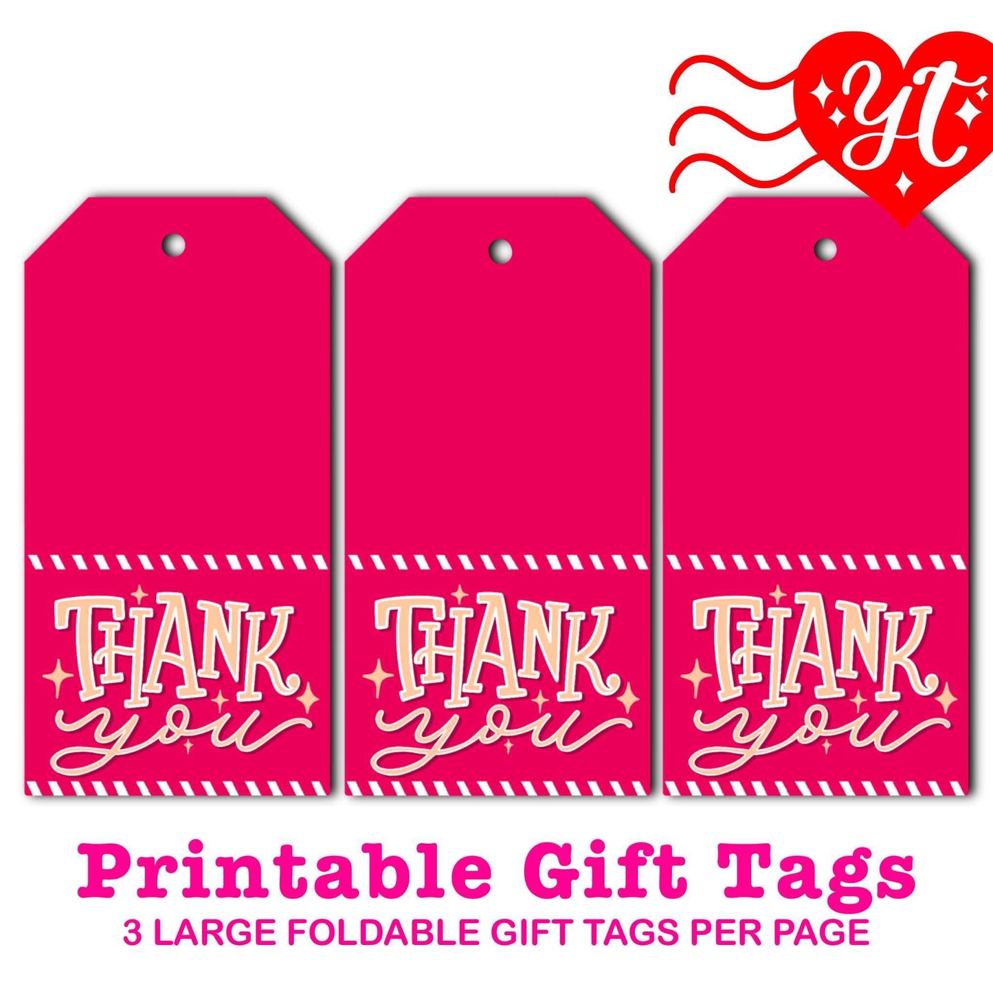 Airmail Thank You Printable Gift Tags