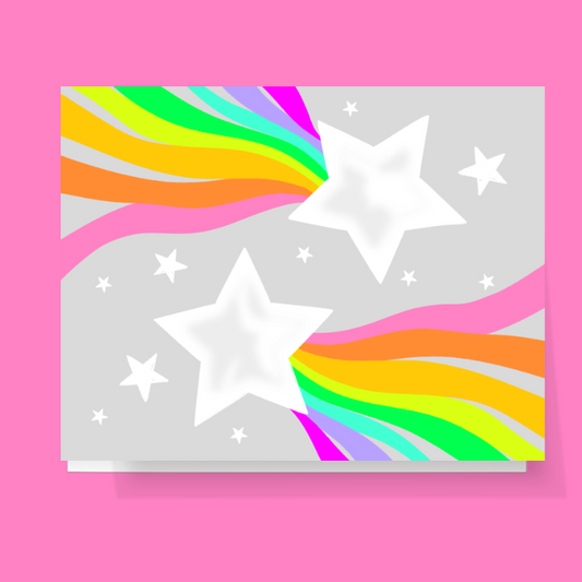 Rainbow Star Burst Card