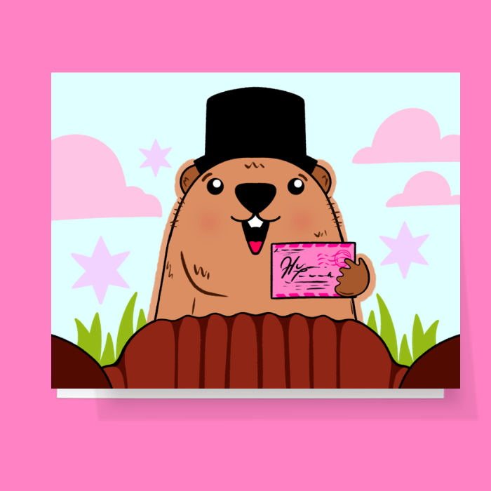 Groundhog Love Letter Card