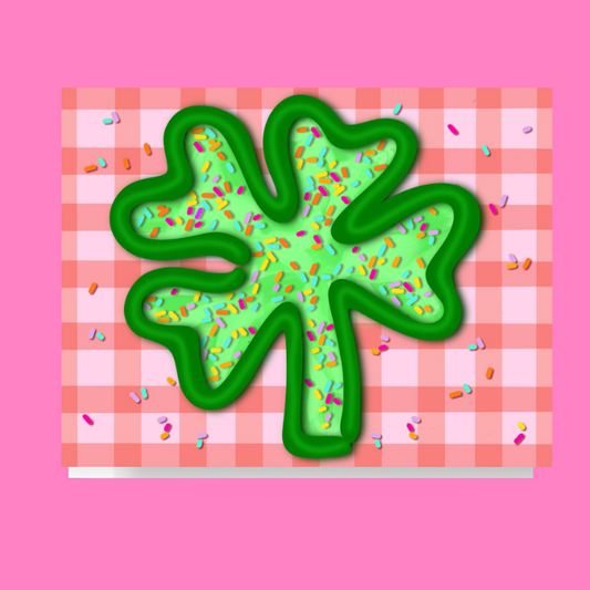 Four Leaf Clover Cookie Card
