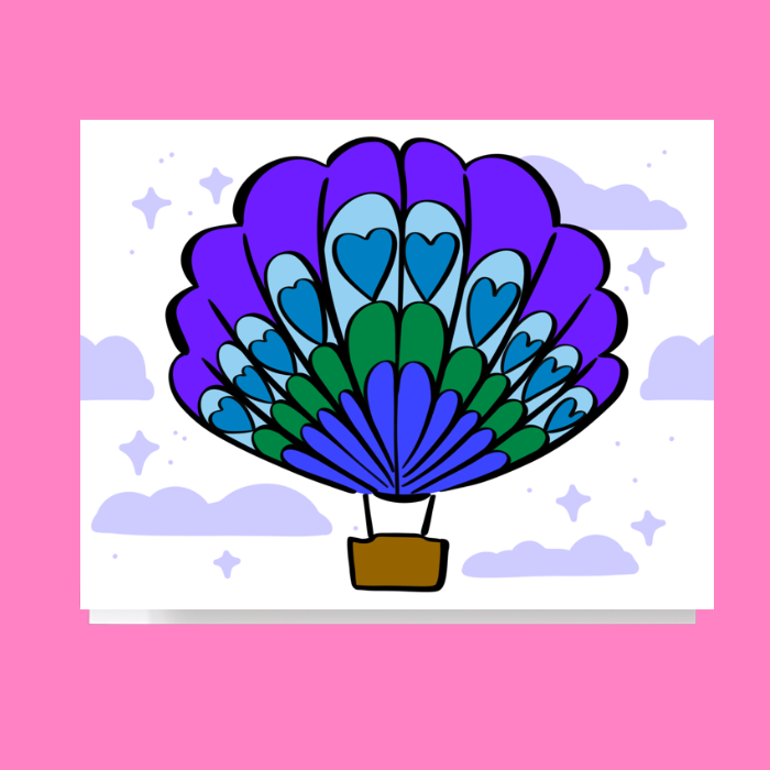 Hot Air Balloon Card