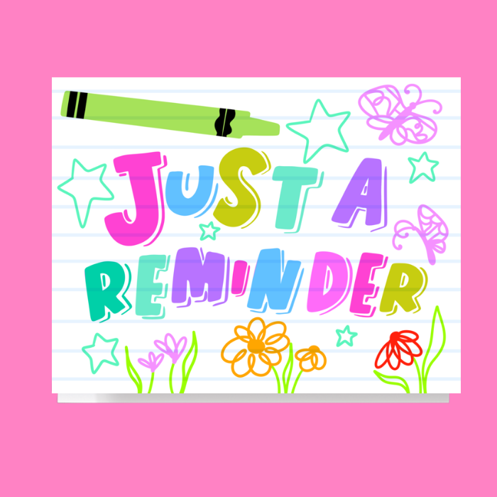 Just A Reminder Doodles Card