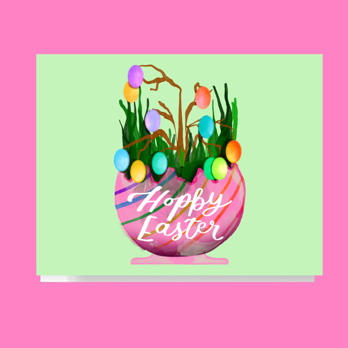 Hoppy Easter Egg Tree Card