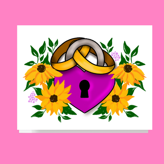 Locked In Love Floral Card