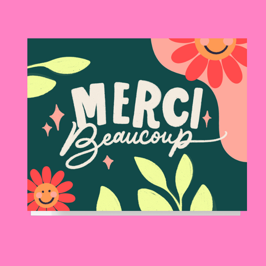 Merci Beaucoup Floral Card