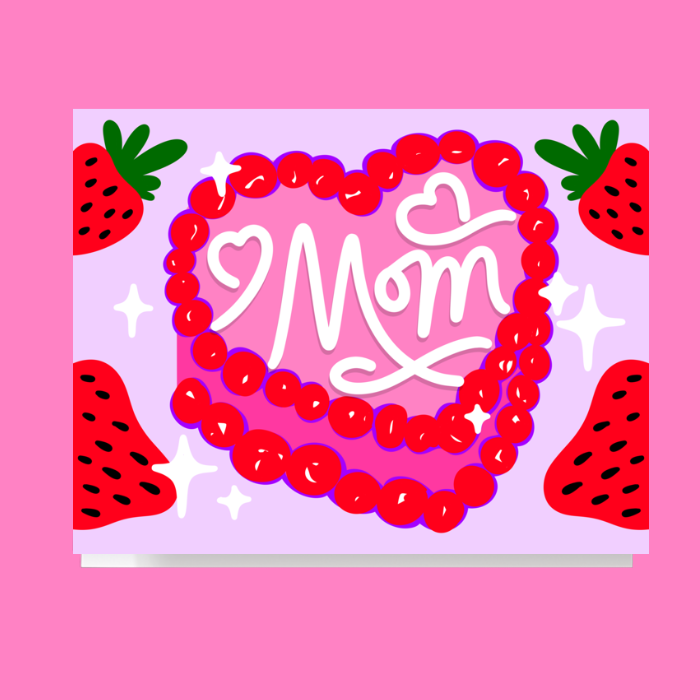 Mom Sweet Heart Cake Card