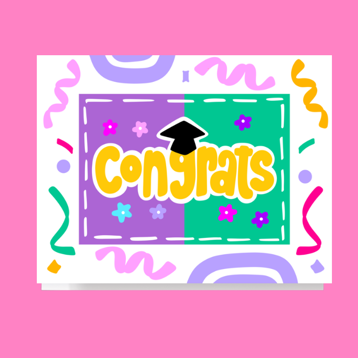 Congrats Colorful Graduation Card