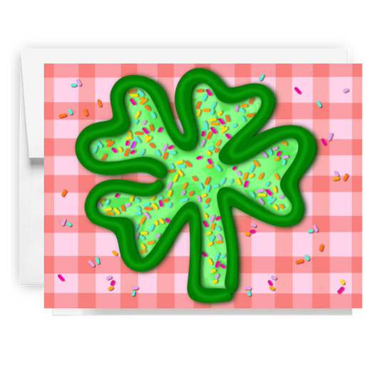 Four Leaf Clover Cookie Card