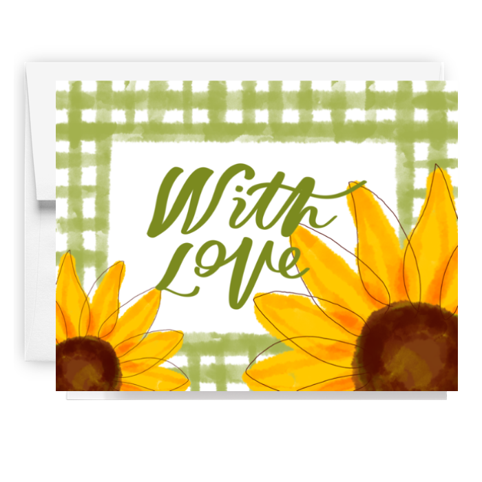 With Love Sunflower Card