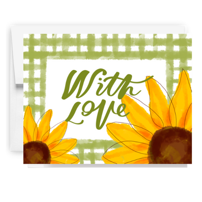 With Love Sunflower Card