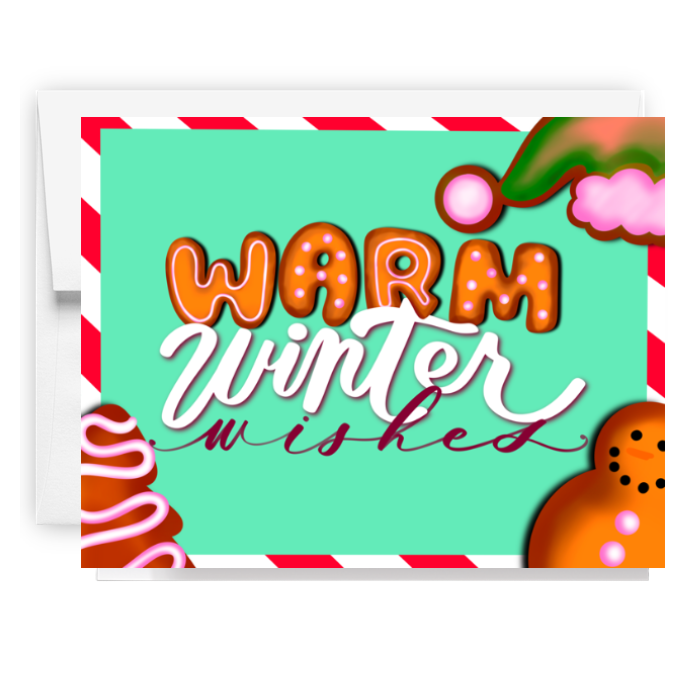Warm Winter Wishes Cookies Card
