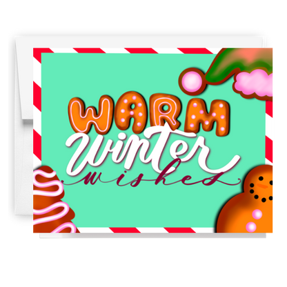 Warm Winter Wishes Cookies Card