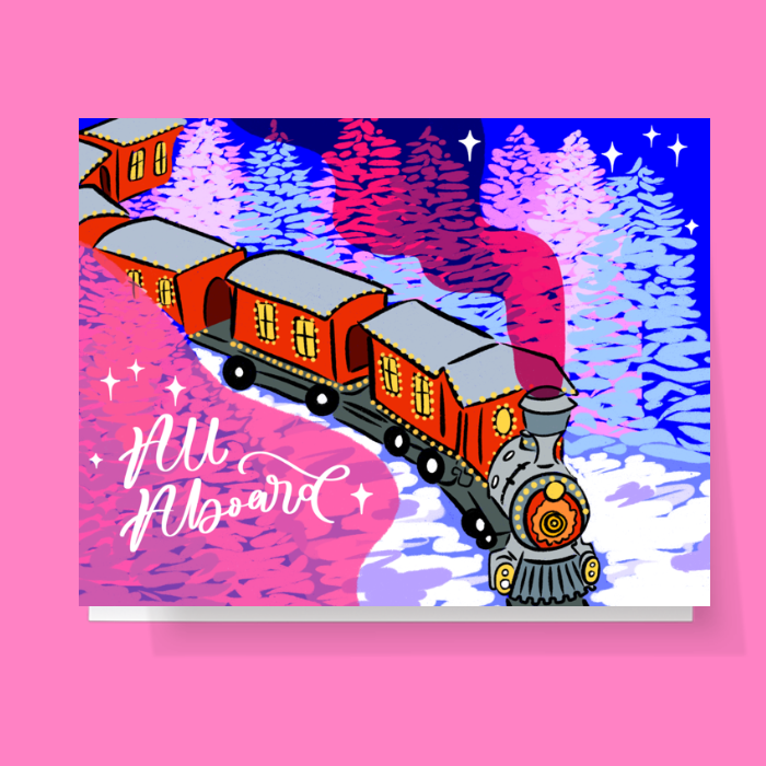 All Aboard Holiday Train Card