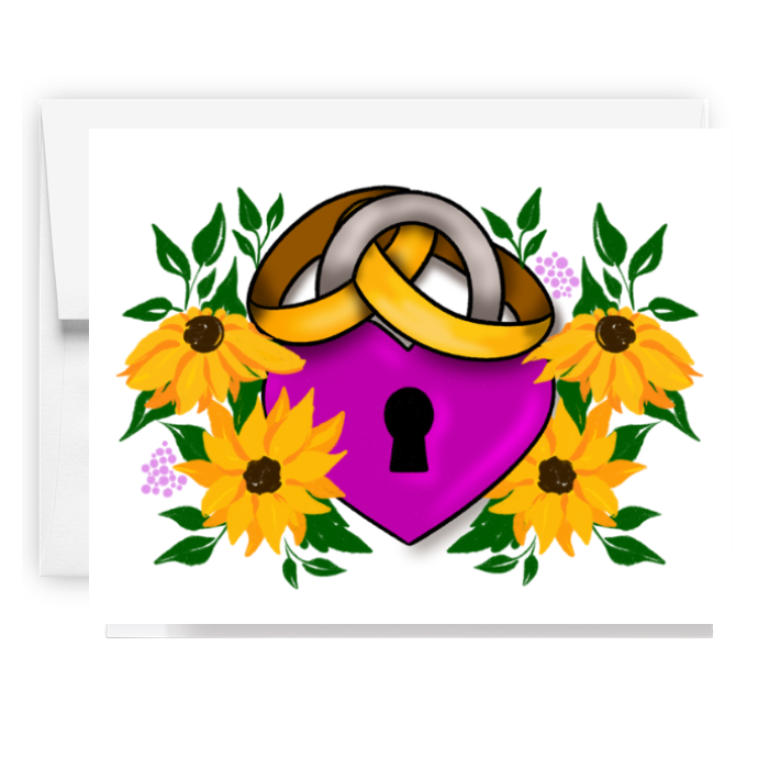 Locked In Love Floral Card