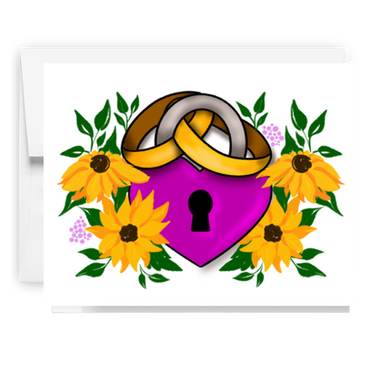 Locked In Love Floral Card