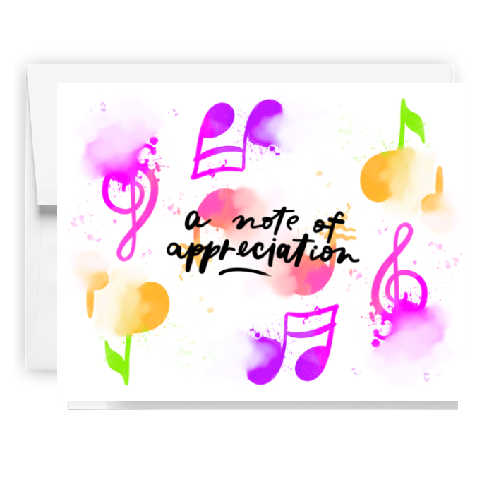 A Note Of Appreciation Card