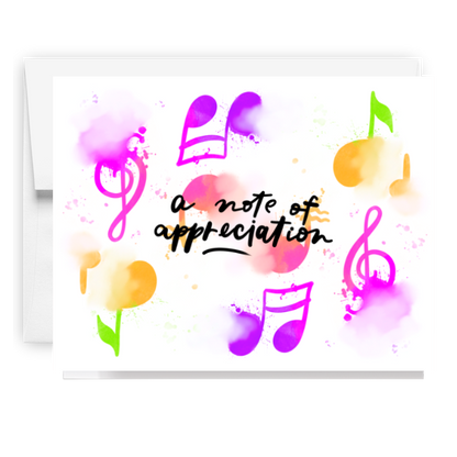 A Note Of Appreciation Card