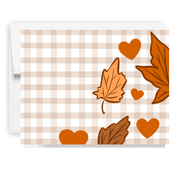 Plaid Fall Leaves Card
