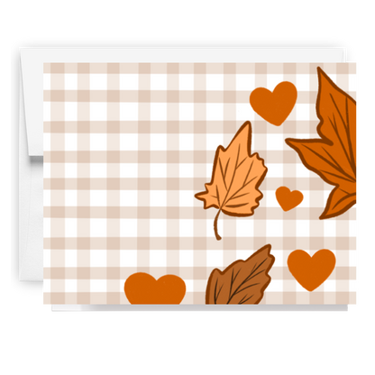 Plaid Fall Leaves Card