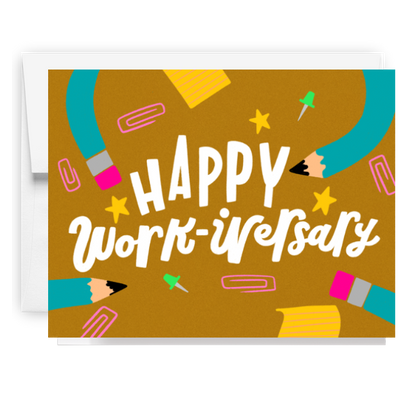 Happy Workiversary Office Card
