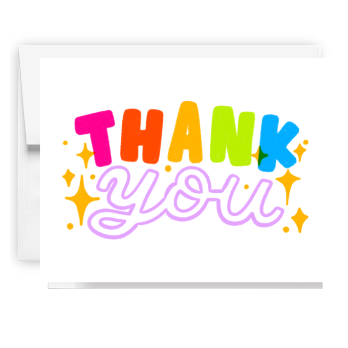 Colorful Thank You Card
