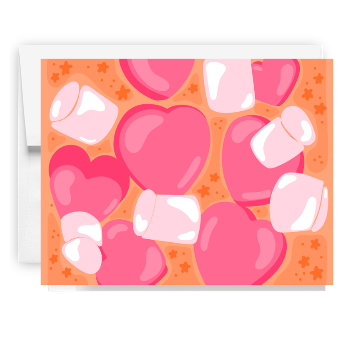 Hot Chocolate Hearts Card