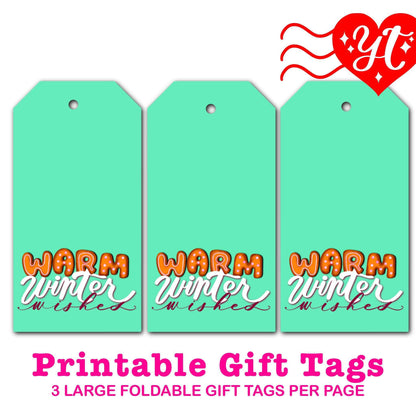 Warm Winter Wishes Printable Gift Tags