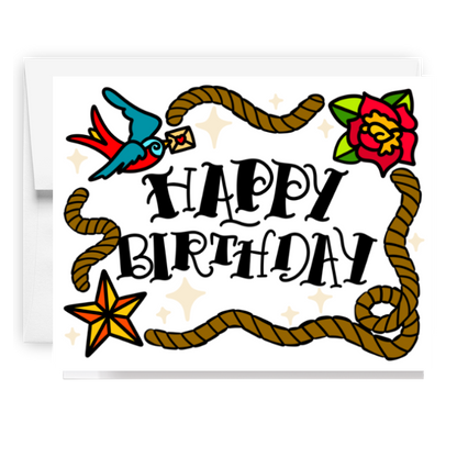 Happy Birthday Tattoo Card