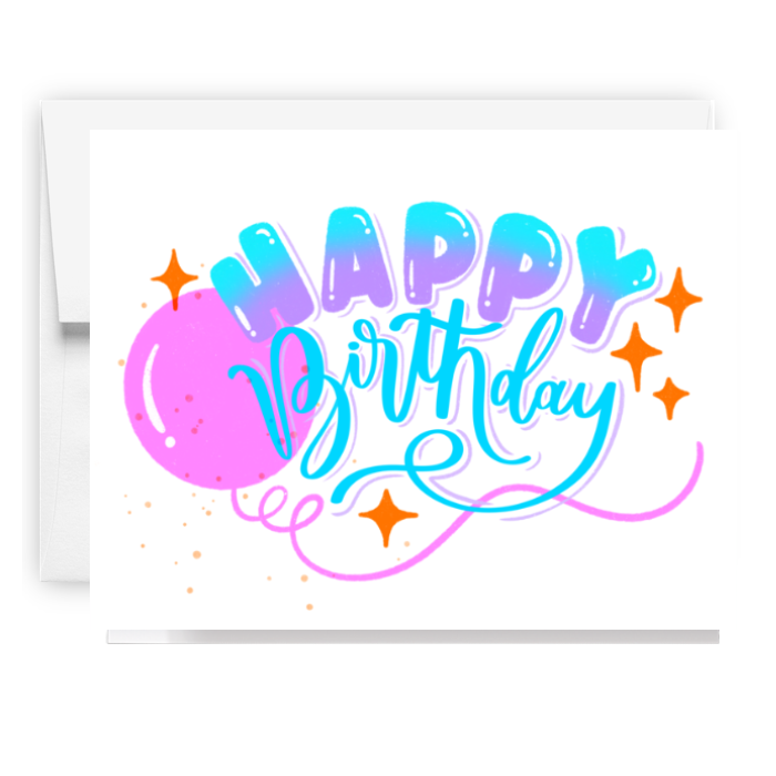 Happy Birthday Balloon Card