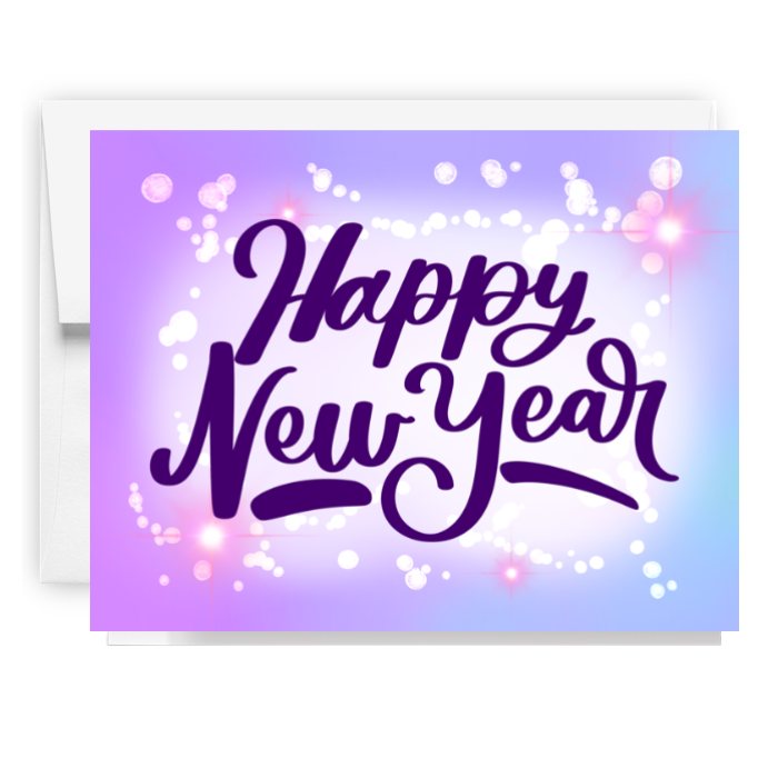 Happy New Year Sparkles Card
