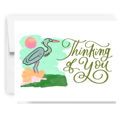 Thinking Of You Heron Card