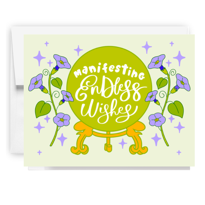 Manifesting Endless Wishes Crystal Ball Card