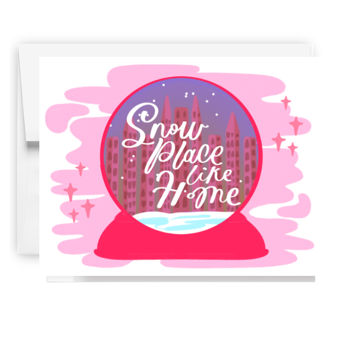 Snow Place Like Home Globe Card