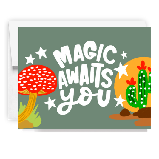 Magic Awaits You Desert Card