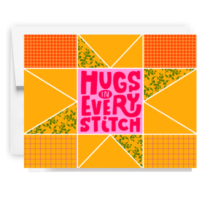 Hugs In Every Stitch Quilt Card