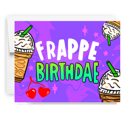 Frappe Birthdae Party Card