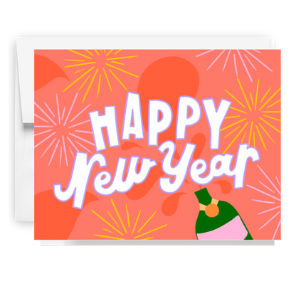 Happy New Year Champagne Card