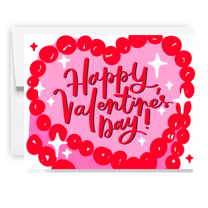 Valentine Heart Cake Card