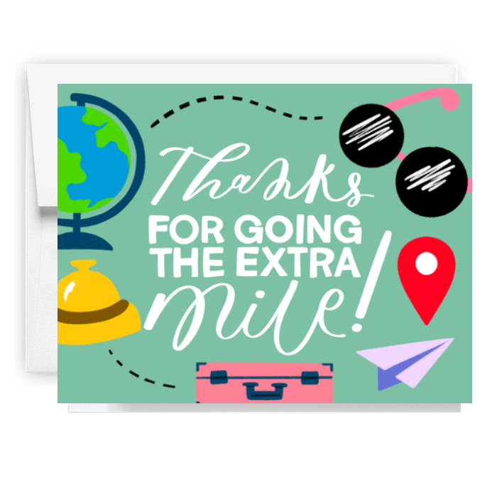 Thanks Travel Doodles Card
