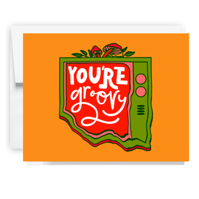 Groovy Vintage TV Card