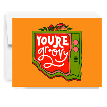 Groovy Vintage TV Card