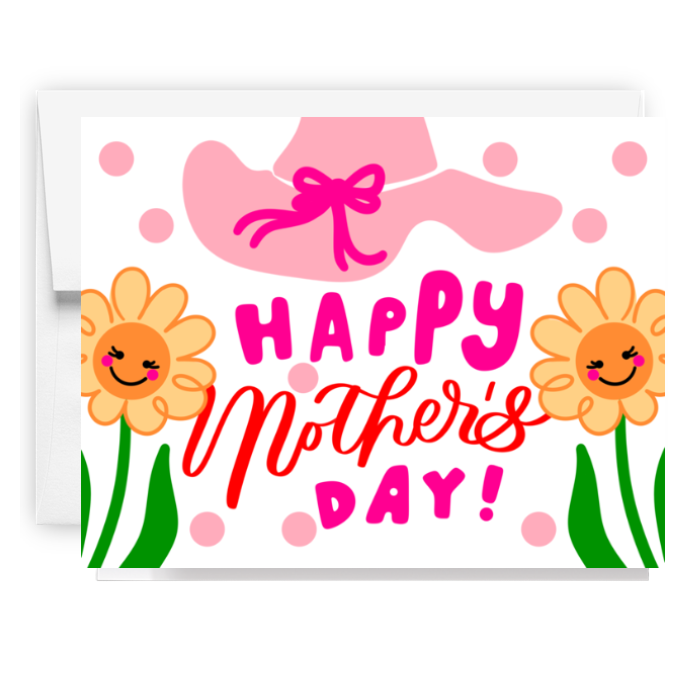 Happy Mothers Day Floral Doodle Card