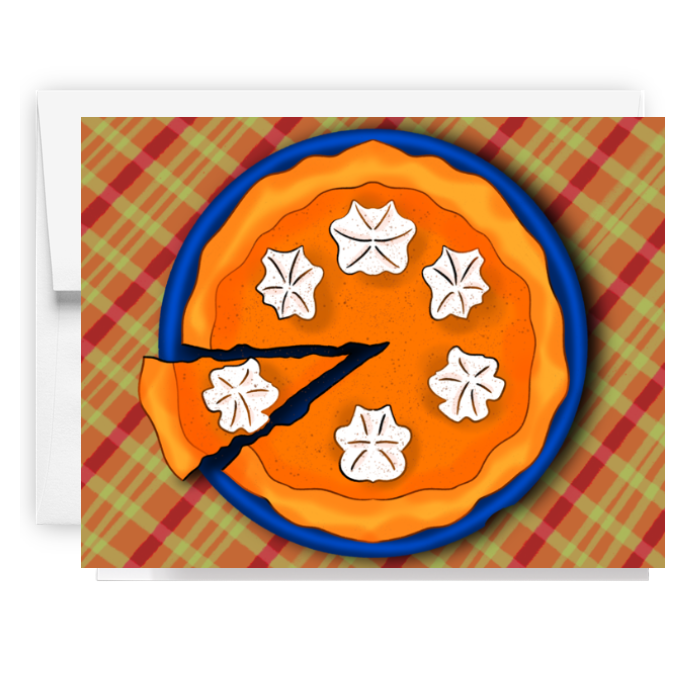 Plaid Pumpkin Pie Card