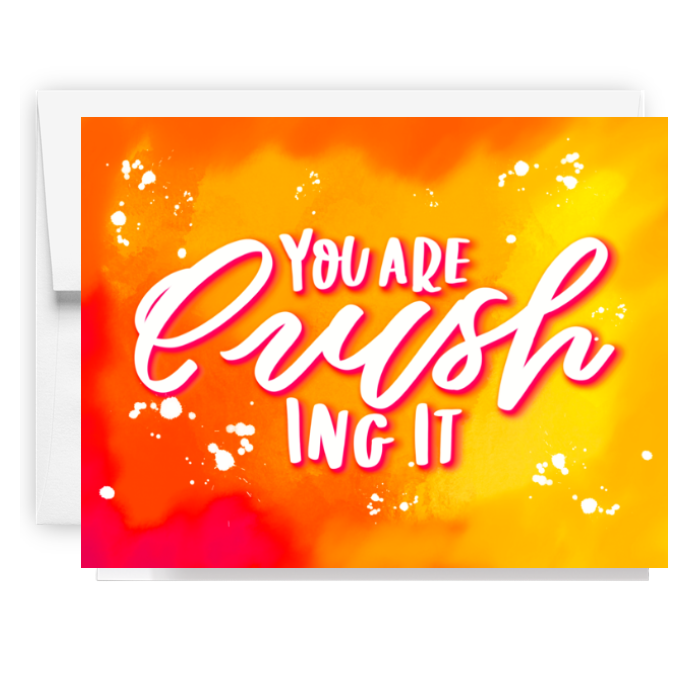 Orange Crushing It Card