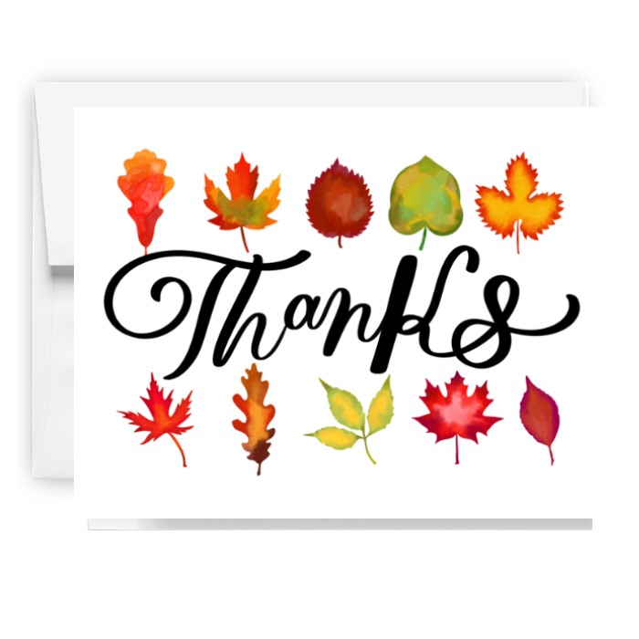 Thanks Fall Foliage Card
