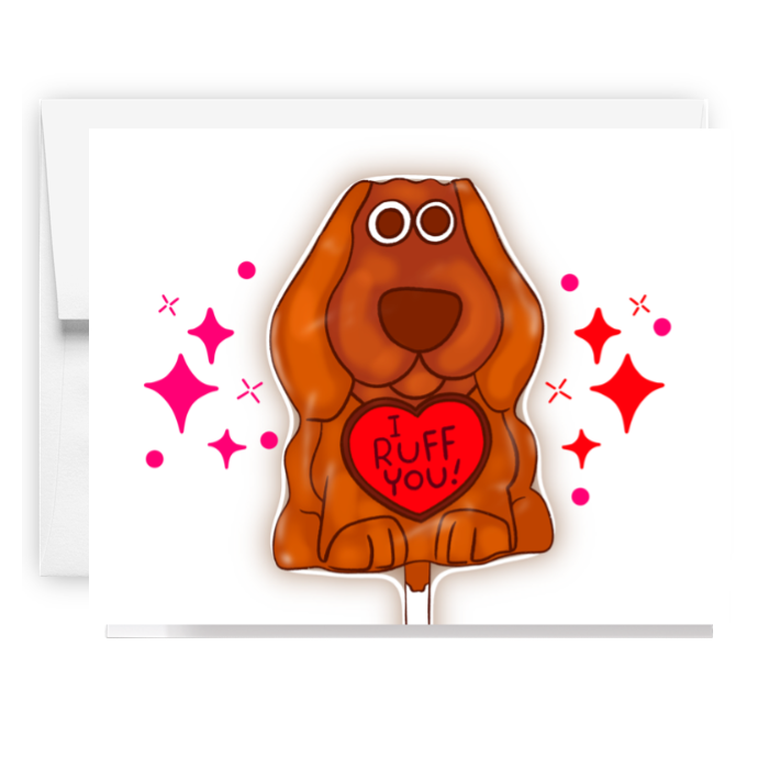 I Ruff You Dog Valentine Card