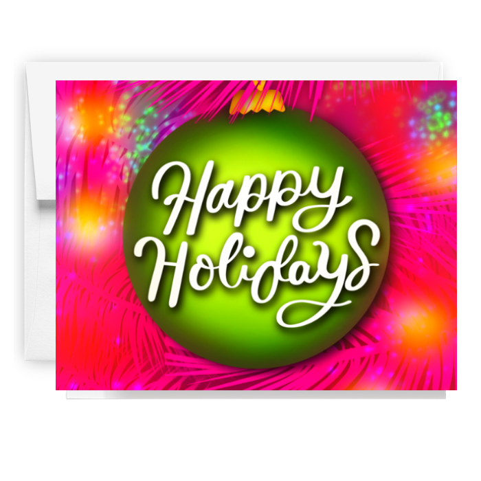 Happy Holidays Ornament Card